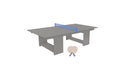 Ledge Lounger Table Tennis — Gray Base-Sky Blue Net-Cloud Paddles-Sky Blue Accent