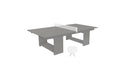 Ledge Lounger Table Tennis — Gray Base-White Net-White Paddles-White Accent