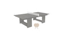 Ledge Lounger Table Tennis — Gray Base-White Net-Cloud Paddles-White Accent
