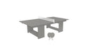 Ledge Lounger Table Tennis — Gray Base-White Net-Gray Paddles-White Accent