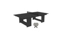 Ledge Lounger Table Tennis — Black Base-Black Net-Gray Paddles-Black Accent