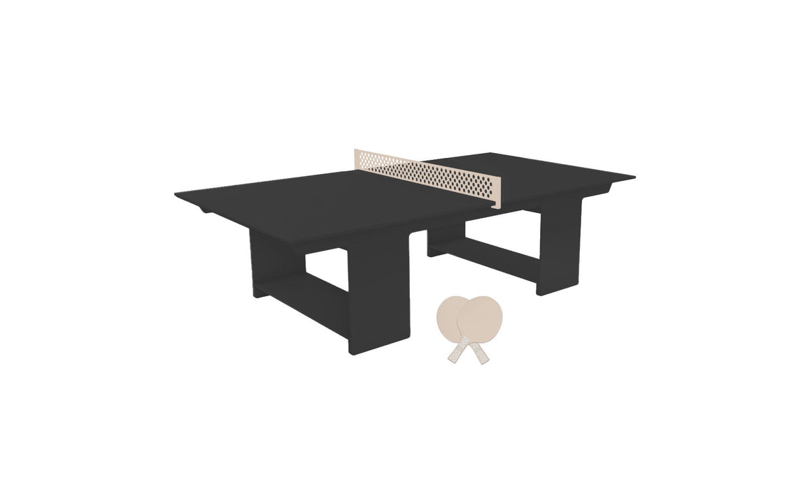 Ledge Lounger Table Tennis — Black Base-Cloud Net-Cloud Paddles-Cloud Accent