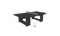 Ledge Lounger Table Tennis — Black Base-Gray Net-White Paddles-Gray Accent
