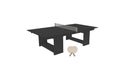 Ledge Lounger Table Tennis — Black Base-Gray Net-Cloud Paddles-Gray Accent