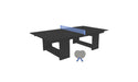 Ledge Lounger Table Tennis — Black Base-Sky Blue Net-Gray Paddles-Sky Blue Accent