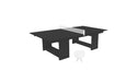 Ledge Lounger Table Tennis — Black Base-White Net-White Paddles-White Accent