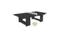 Ledge Lounger Table Tennis — Black Base-White Net-Cloud Paddles-White Accent