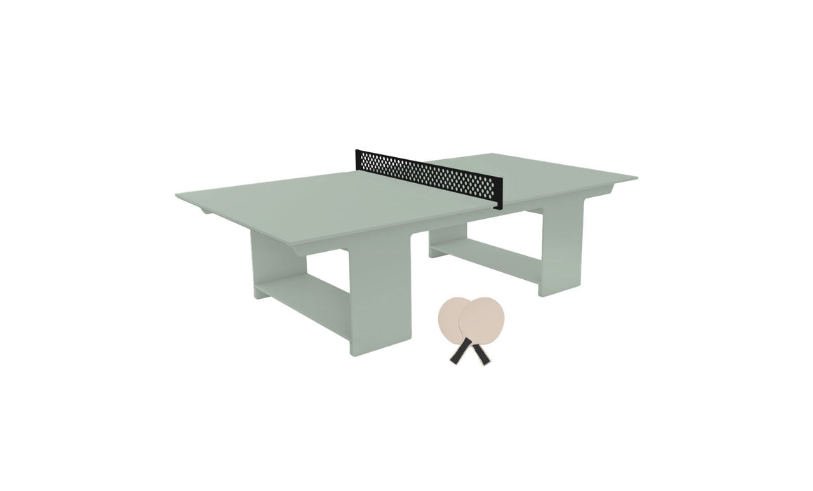 Ledge Lounger Table Tennis — Sage Green Base-Black Net-Cloud Paddles-Black Accent
