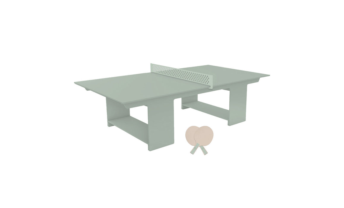 Ledge Lounger Table Tennis — Sage Green Base-Sage Green Net-Cloud Paddles-Sage Green Accent