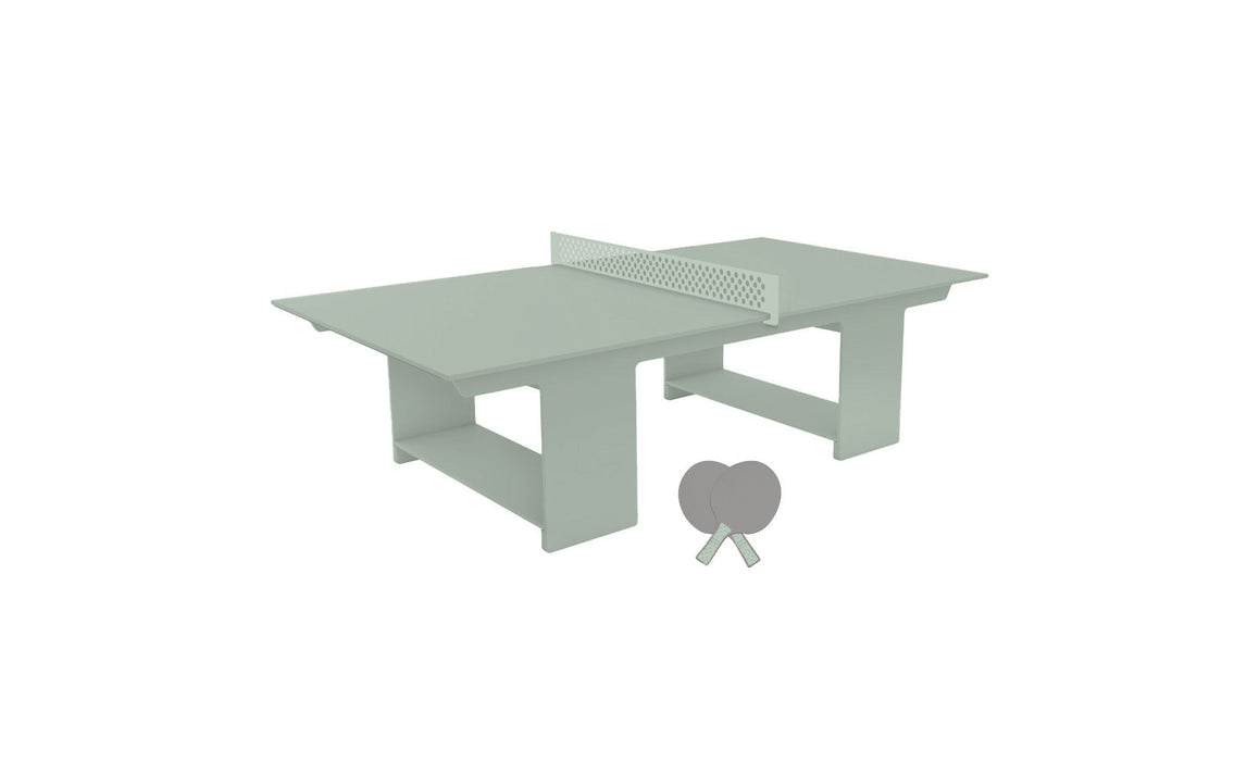 Ledge Lounger Table Tennis — Sage Green Base-Sage Green Net-Gray Paddles-Sage Green Accent