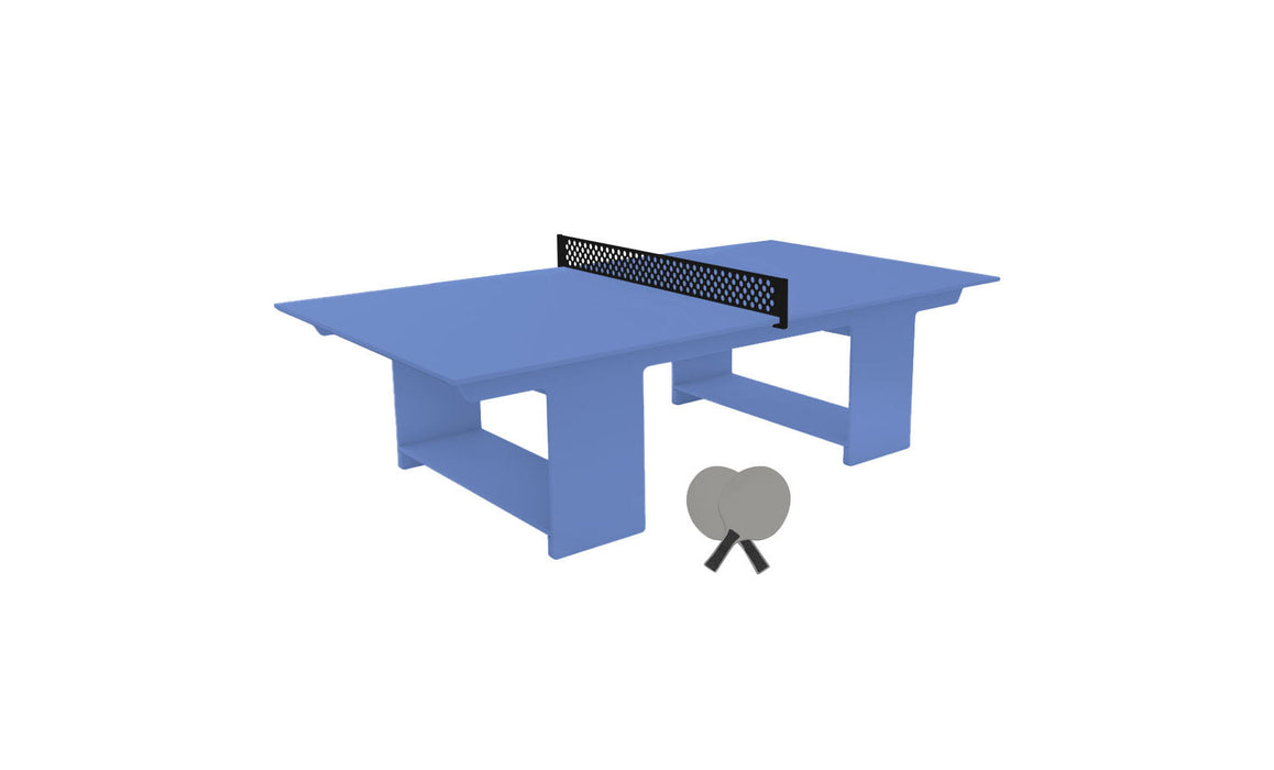 Ledge Lounger Table Tennis — Sky Blue Base-Black Net-Gray Paddles-Black Accent