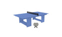 Ledge Lounger Table Tennis — Sky Blue Base-Black Net-Gray Paddles-Black Accent