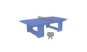 Ledge Lounger Table Tennis — Sky Blue Base-Gray Net-Gray Paddles-Gray Accent