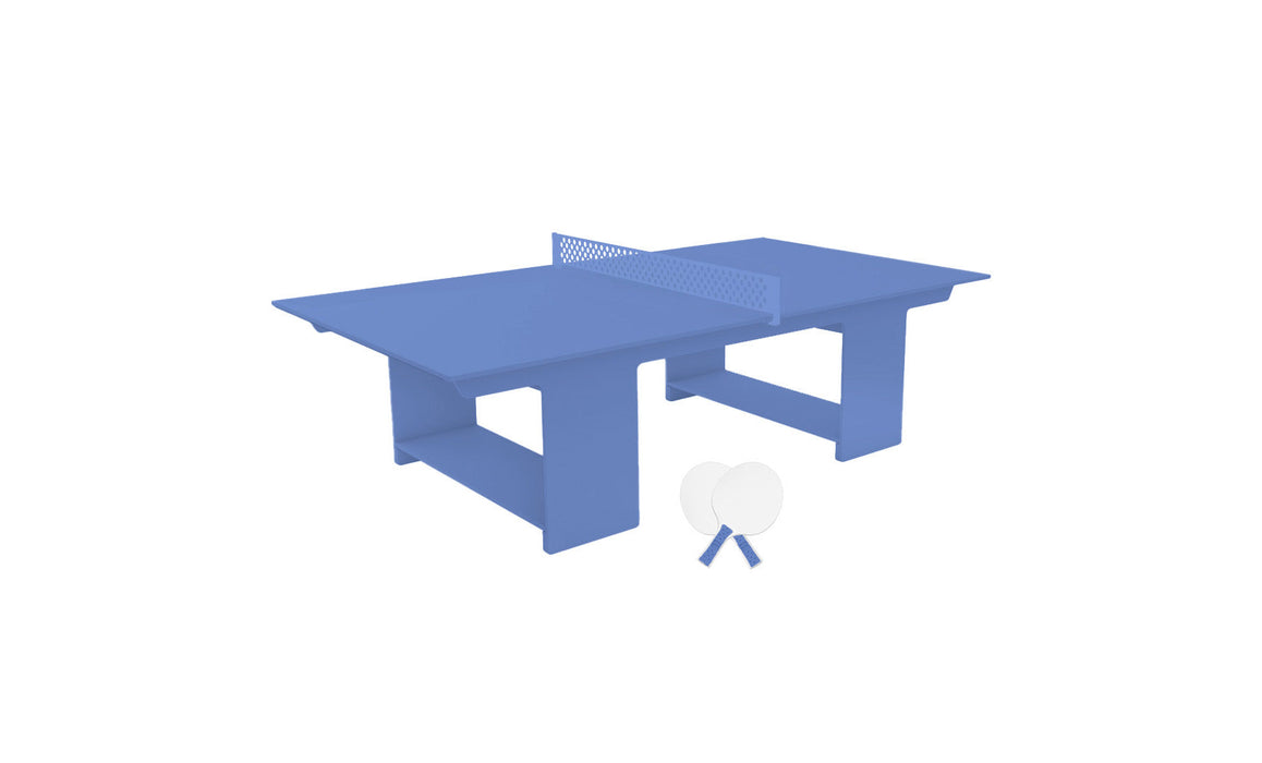 Ledge Lounger Table Tennis — Sky Blue Base-Sky Blue Net-White Paddles-Sky Blue Accent