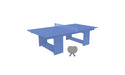 Ledge Lounger Table Tennis — Sky Blue Base-Sky Blue Net-Gray Paddles-Sky Blue Accent