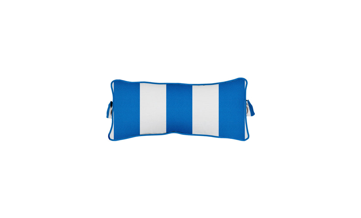 Ledge Lounger Signature Chaise Headrest Pillow — STD-BSA Blue Stripe