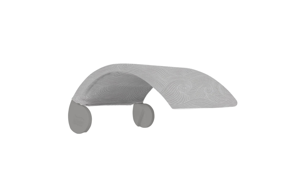 Ledge Lounger Signature Chair Shade — Gray Frame-SSL Seacrest Silver Lining Fabric
