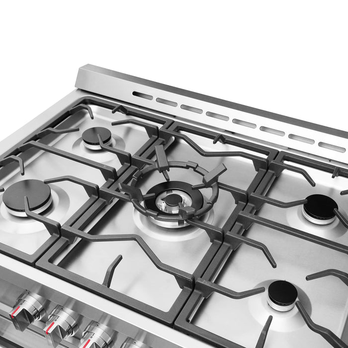 Cosmo 36-Inch 3.8 Cu. Ft. Single Oven Gas Range with 5 Burner Cooktop in Stainless Steel (COS-965AGC) Cosmo