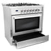 Cosmo 36-Inch 3.8 Cu. Ft. Single Oven Gas Range with 5 Burner Cooktop in Stainless Steel (COS-965AGC) Cosmo