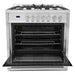 Cosmo 36-Inch 3.8 Cu. Ft. Single Oven Gas Range with 5 Burner Cooktop in Stainless Steel (COS-965AGC) Cosmo