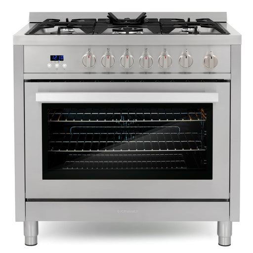 Cosmo 36-Inch 3.8 Cu. Ft. Single Oven Gas Range with 5 Burner Cooktop in Stainless Steel (COS-965AGFC) Cosmo