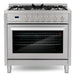 Cosmo 36-Inch 3.8 Cu. Ft. Single Oven Gas Range with 5 Burner Cooktop in Stainless Steel (COS-965AGFC) Cosmo