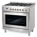 Cosmo 36-Inch 3.8 Cu. Ft. Single Oven Gas Range with 5 Burner Cooktop in Stainless Steel (COS-965AGFC) Cosmo