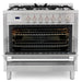 Cosmo 36-Inch 3.8 Cu. Ft. Single Oven Gas Range with 5 Burner Cooktop in Stainless Steel (COS-965AGFC) Cosmo