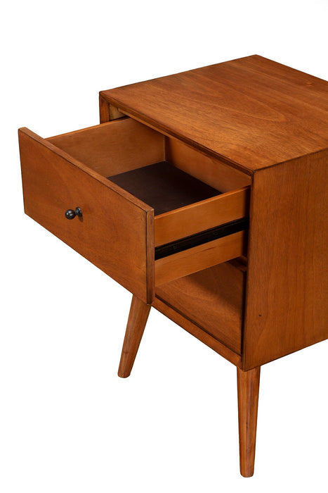 Alpine Furniture Flynn Nightstand, Chestnut