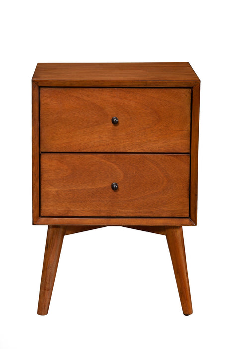 Alpine Furniture Flynn Nightstand, Chestnut