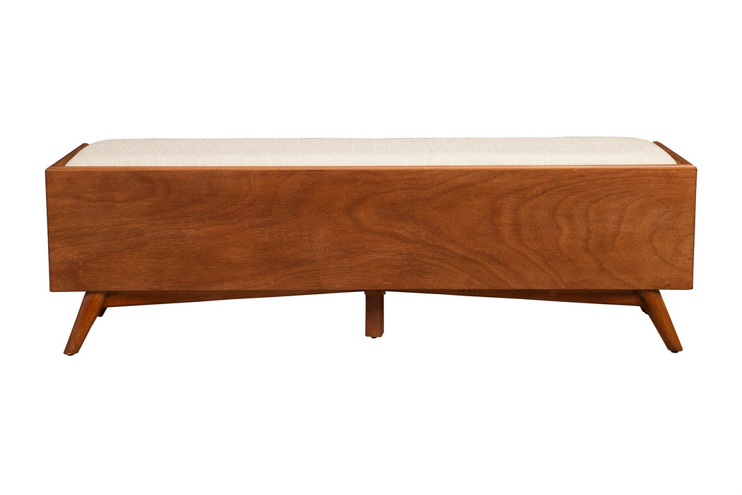 Alpine Furniture Flynn Bench, Chestnut