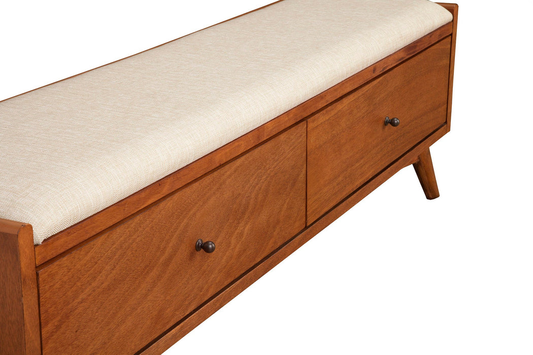 Alpine Furniture Flynn Bench, Chestnut