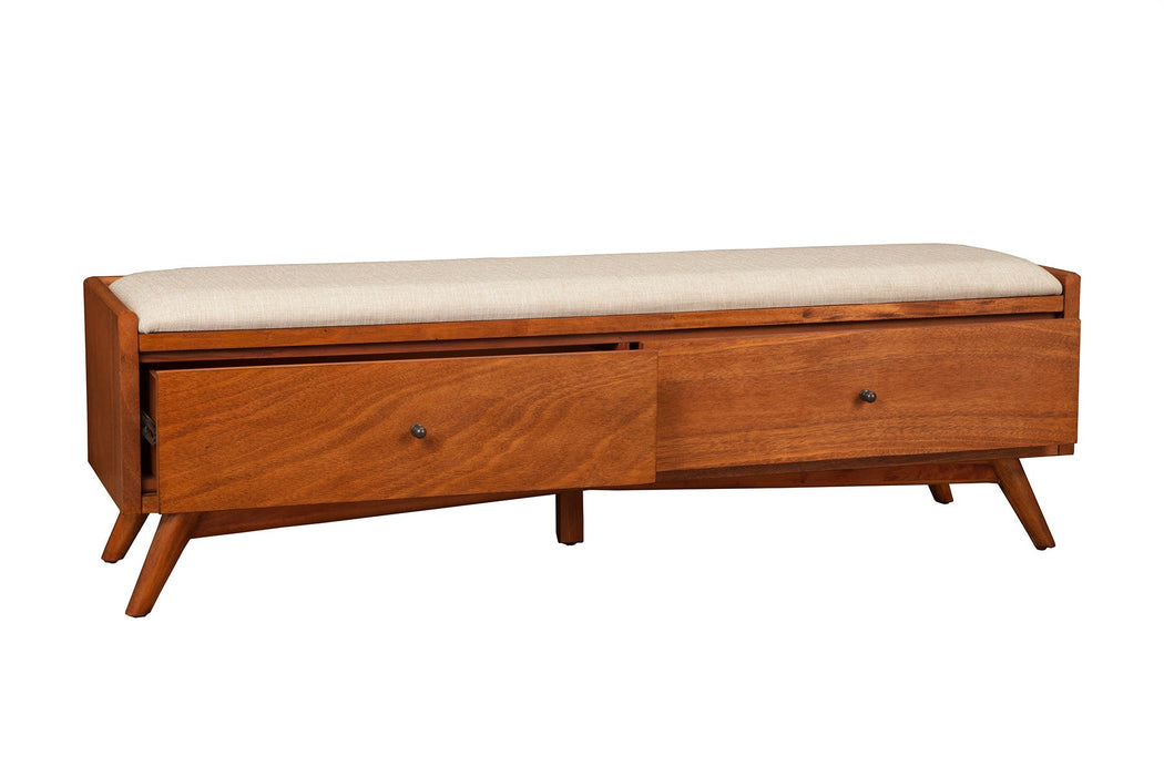 Alpine Furniture Flynn Bench, Chestnut