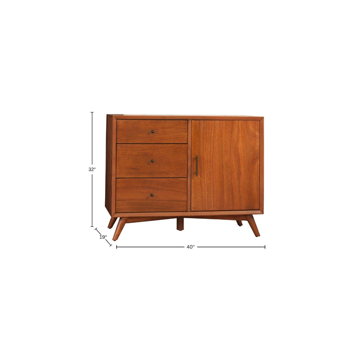 Alpine Furniture Flynn Accent Cabinet, Chestnut