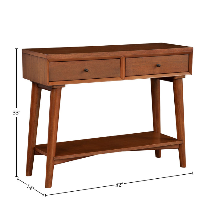 Alpine Furniture Flynn Console Table, Chestnut