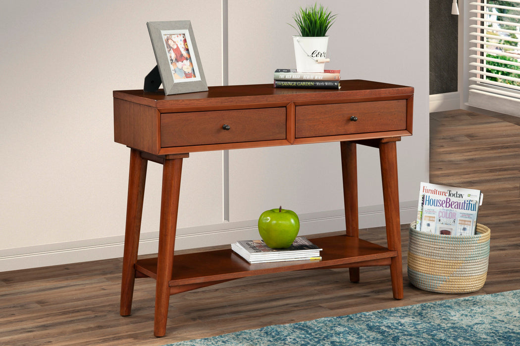 Alpine Furniture Flynn Console Table, Chestnut