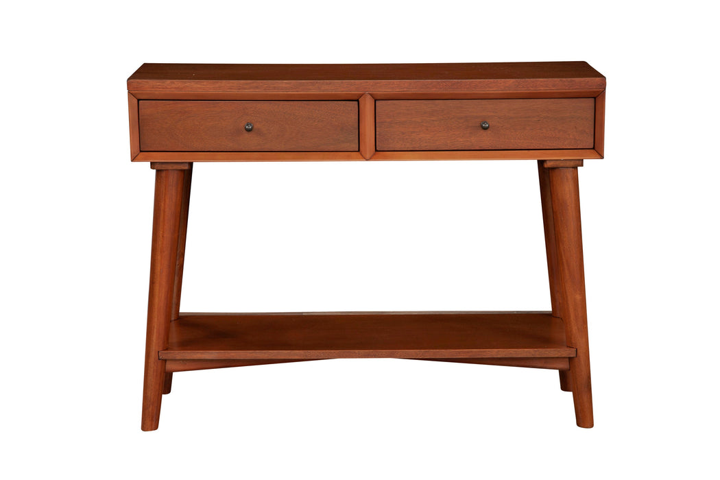 Alpine Furniture Flynn Console Table, Chestnut