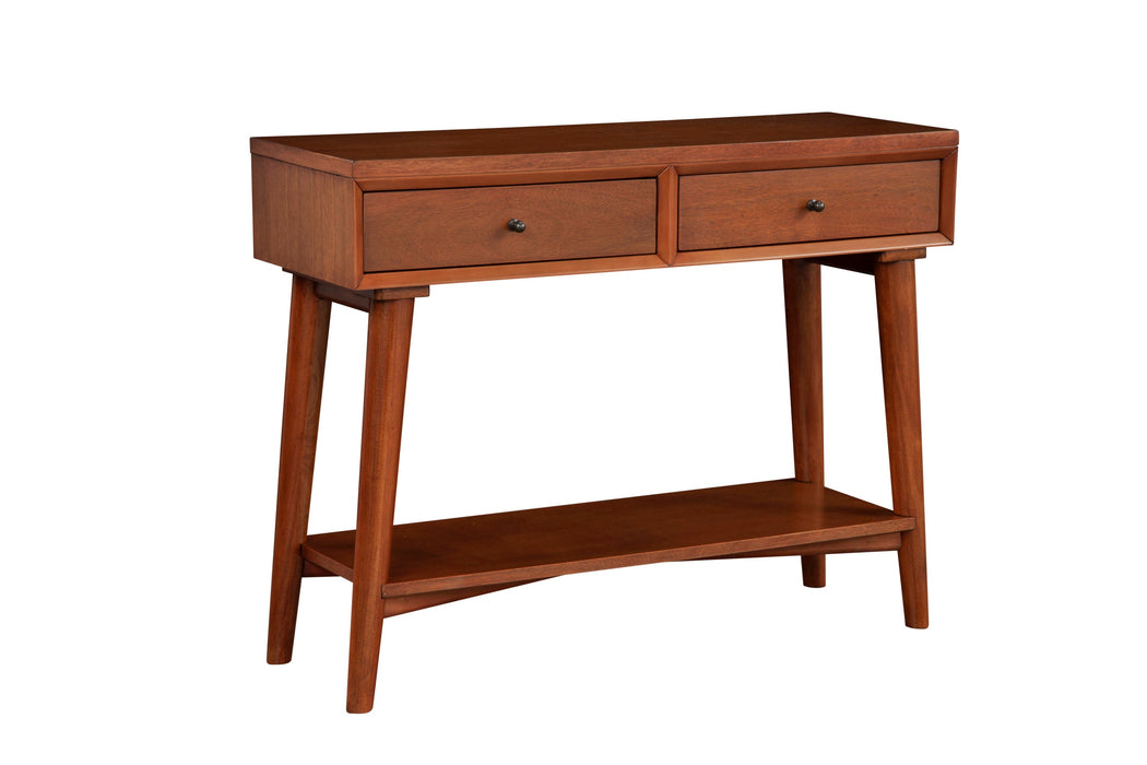 Alpine Furniture Flynn Console Table, Chestnut
