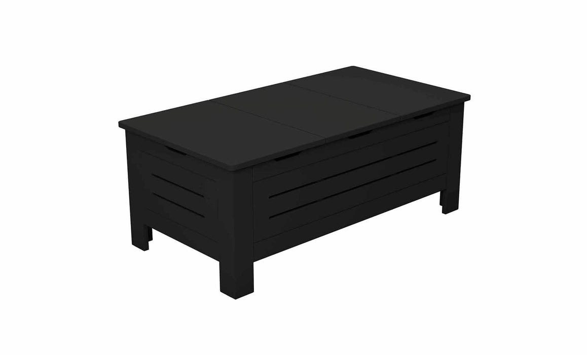 Ledge Lounger Mainstay Storage Coffee Table — Black