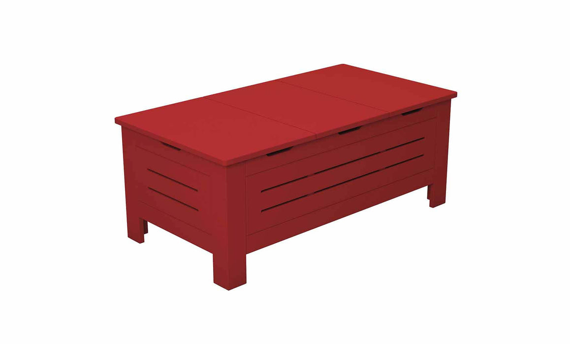 Ledge Lounger Mainstay Storage Coffee Table — Red