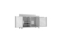 Ledge Lounger Mainstay Bar Credenza No Mount — White