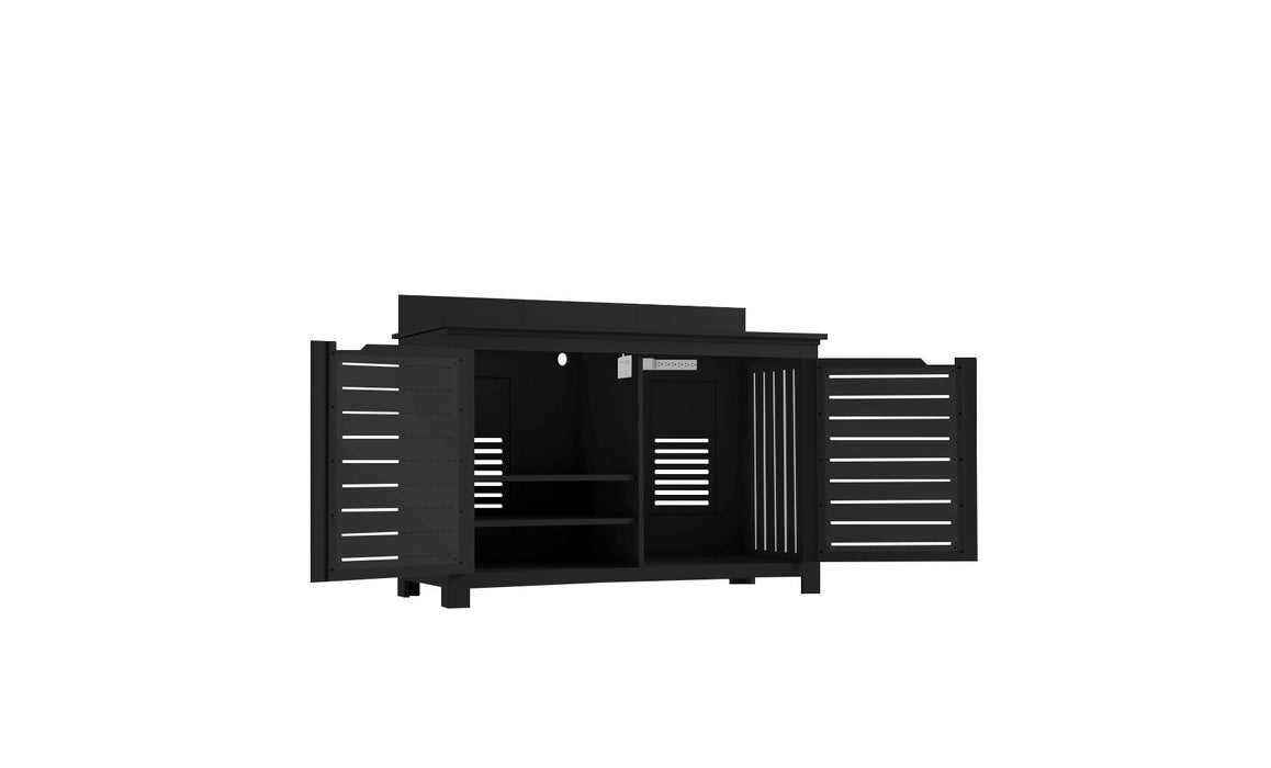 Ledge Lounger Mainstay Bar Credenza No Mount — Black