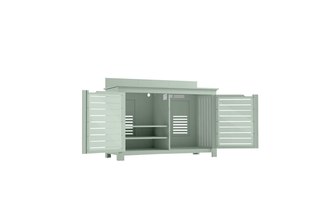Ledge Lounger Mainstay Bar Credenza No Mount — Sage Green