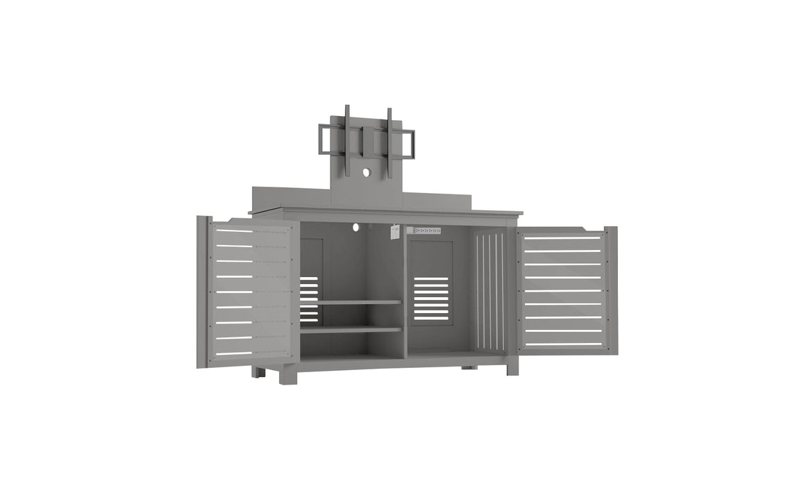 Ledge Lounger Mainstay Bar Credenza — Gray