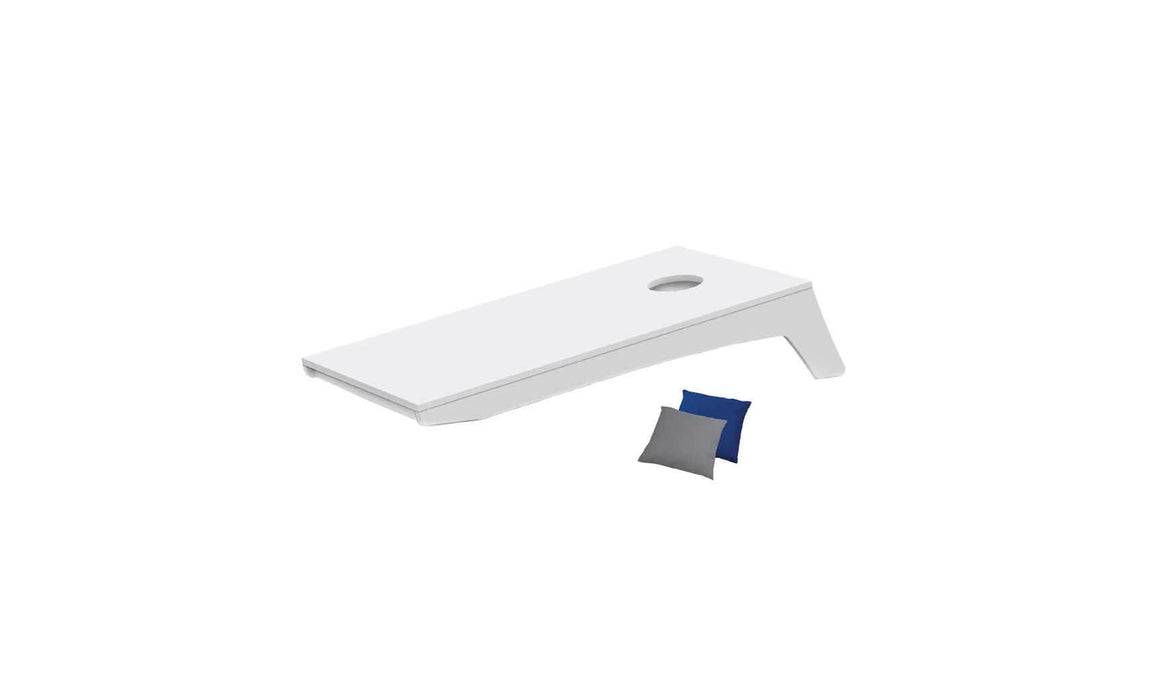 Ledge Lounger Cornhole — e-White Board-White Bag Set 1-White Bag Set 2