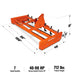 96" Heavy Duty Land Leveler Land Plane Scraper Grader with Shanks 3 Po — angle view