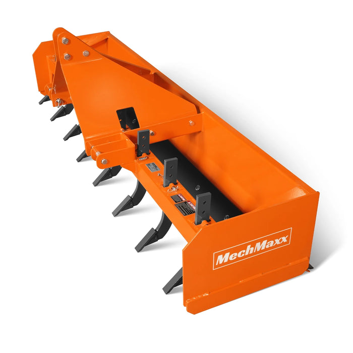 96" Box Blade Scraper with 8 Shanks 3 Point Hitch Tractor Attachment, — view 9