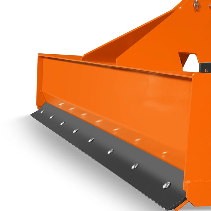 96" Box Blade Scraper with 8 Shanks 3 Point Hitch Tractor Attachment, — detail view