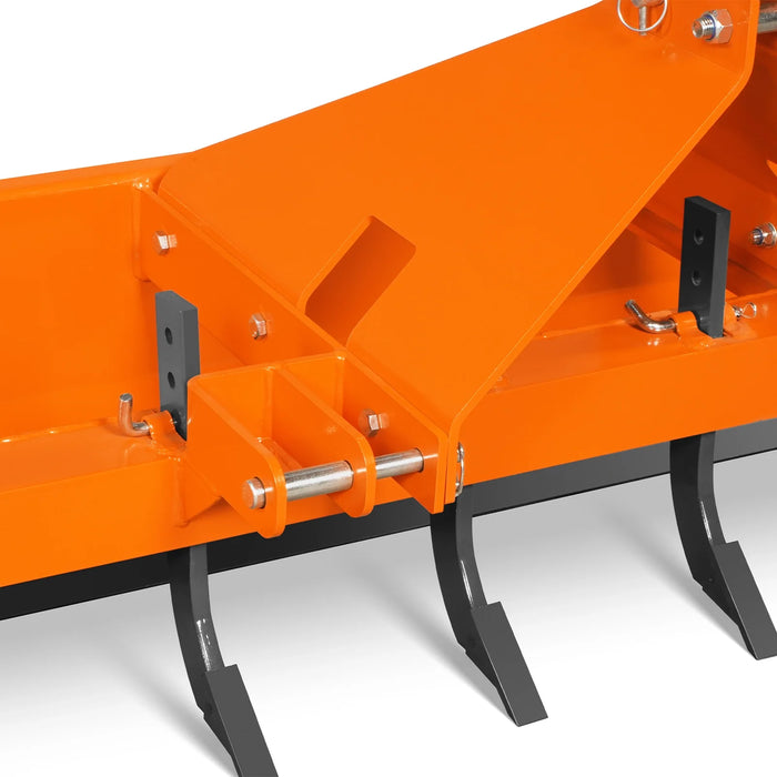 96" Box Blade Scraper with 8 Shanks 3 Point Hitch Tractor Attachment, — dimensions diagram