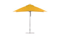 Ledge Lounger Essential Umbrella 8.5'x11' REC Pulley — Silver Pole-Classic Ball Finial-R554 Sunflower Yellow Fabric